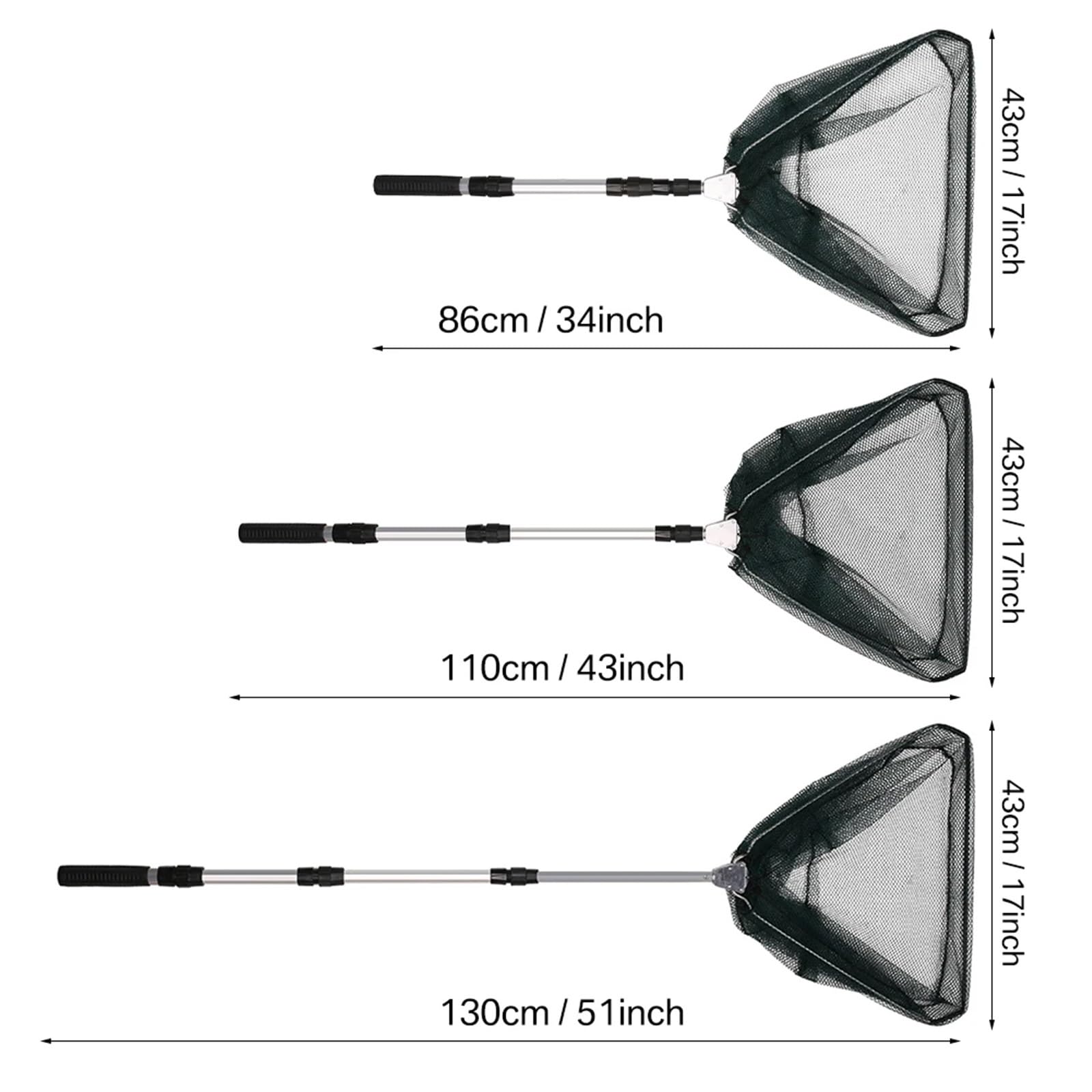 Retino da Pesca Guadino da pesca con manico telescopico Rete d'acqua dolce for uomo donna Estendibile fino a 42-130 cm per Pesci in Corsi d'acqua