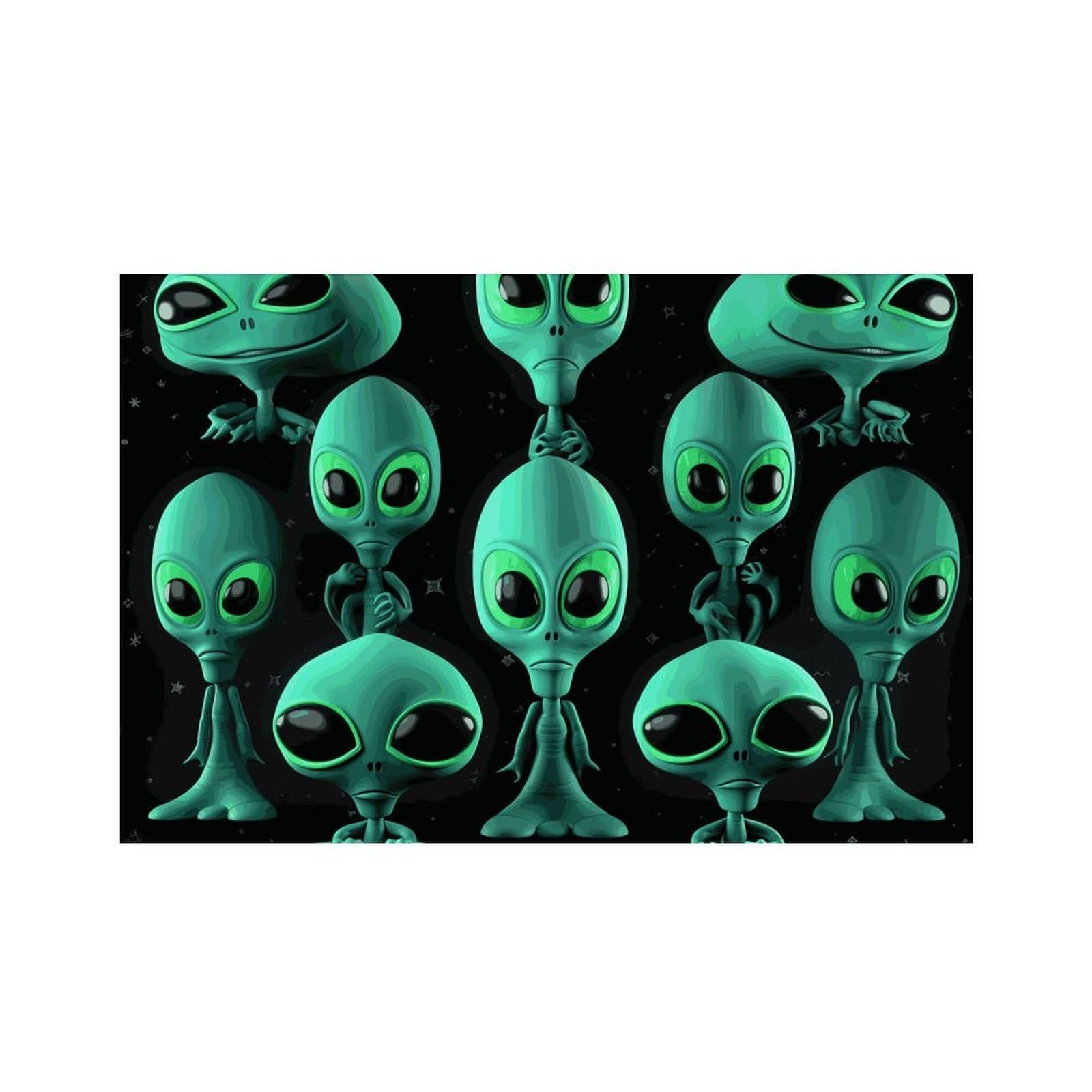 Aliens Place Mat for Restaurant, Portable Table Mat for Kitchen, Anti-Slip Placemats for Home, Fashionable Place Mats for Wedding, Party, Hotels, Apartments 30x45cm