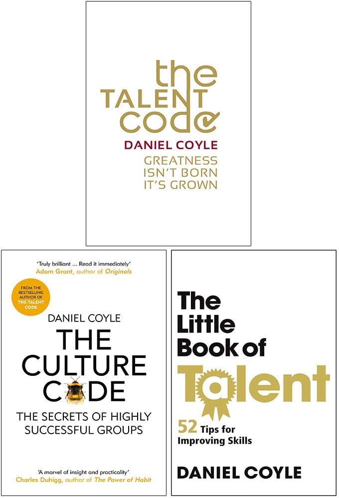Daniel Coyle Collection 3 Books Set (The Talent Code, The Culture Code, The Little Book of Talent)