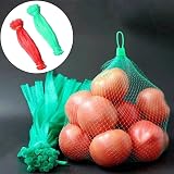YTBHSHXZ， Plastikowe siatki siatkowe, do przechowywania warzyw i owoców, organizery do pakowania, ogrodnictwo, wzrost, siatki siatkowe(Green,50cm)