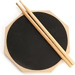 Tosnail 12-inch Silent Drum Practice Pad - Gray - Bonus 5A Drumsticks