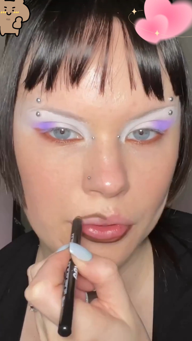 Fake Peircings Non Piercing Acrylic Lip Nose Stickers Unisex