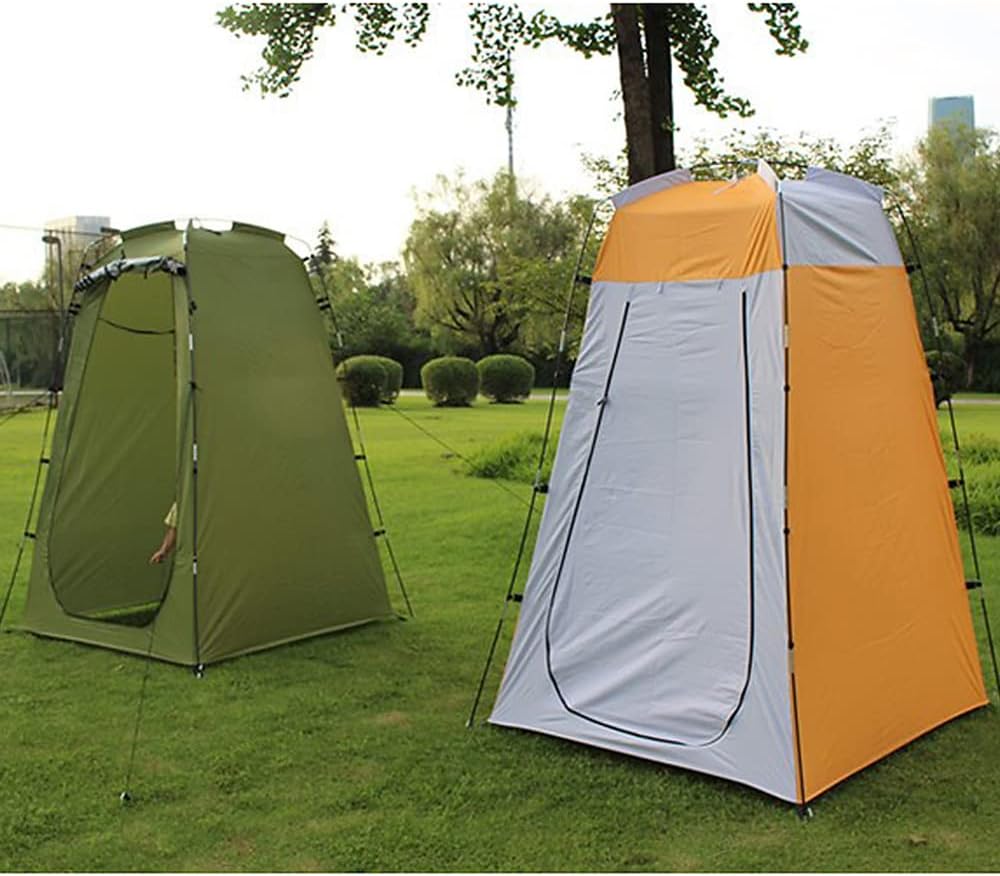 Camping Shower Tent, Privacy Tent, Pop Up Changing Tent, Toilet Tent Portable Camping Privacy Shelters Room, with Carrying Bag for Outdoors Indoors Camping, Beach, Hiking,Travellig (Yellow)