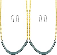 Sunnyglade 2-Pack Heavy Duty Swing Seats with 66" Chains & Snap Hooks - 250lb Capacity Green Playground Swings