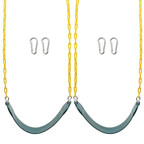 Sunnyglade 2PCS Swings Seats Heavy Duty with 66" Chain, Playground
