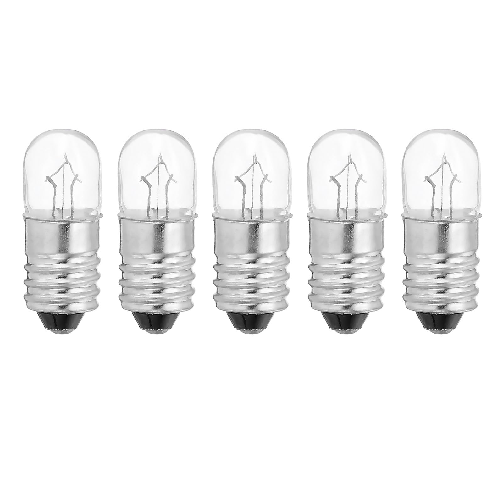 VIAPUICE 5PCS T9 E10 Screw Base Incandescent Mini Light Bulbs, 24V 1.5W