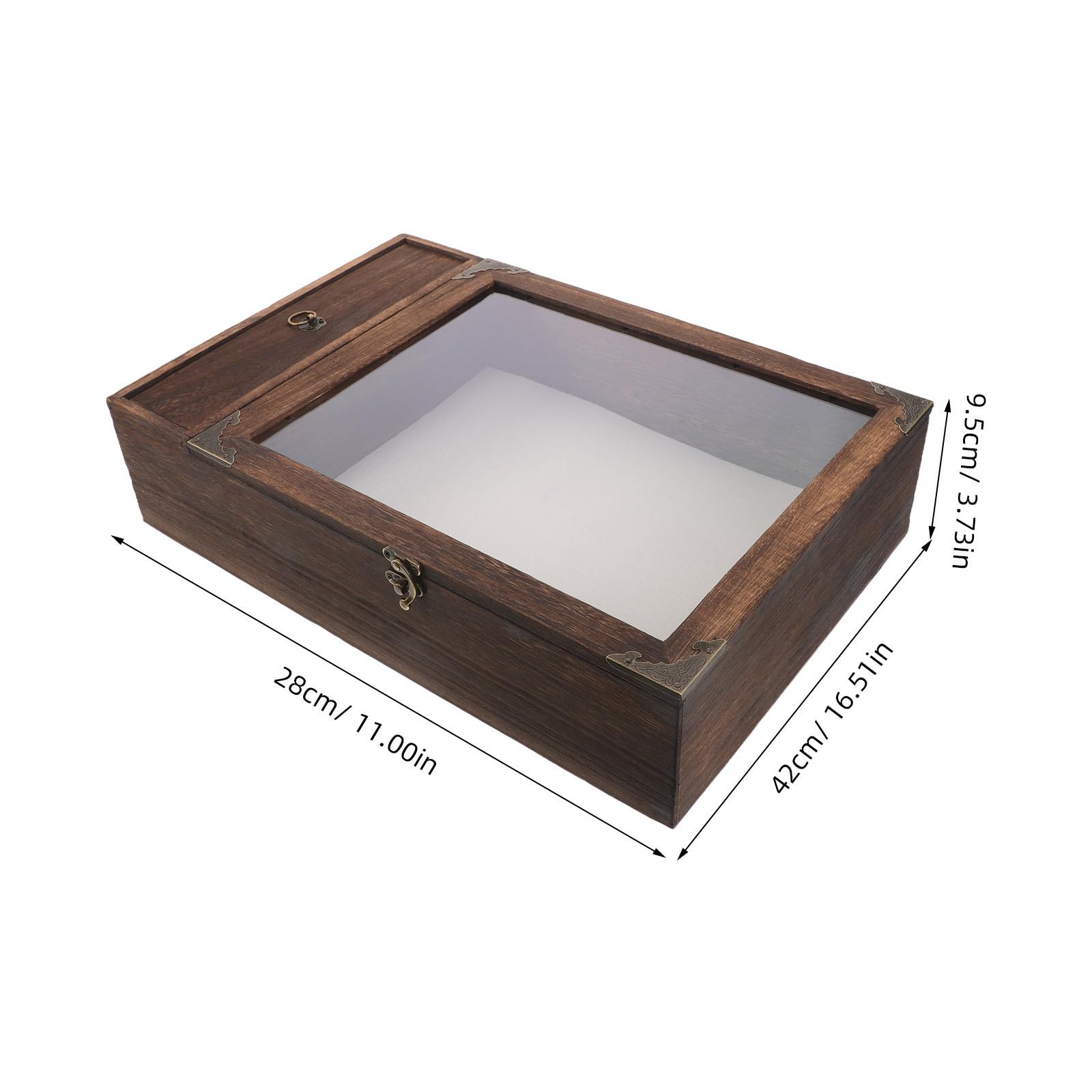 Gadpiparty Boîte Vitrine à Médailles Souvenirs en Bois avec Tiroir, Couverture Transparente Protectrice, Design Mural pour Affichage Décoratif et Gain de Place