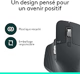 Logitech MX Master 3S - Souris sans fil performante (Graphite) - 6
