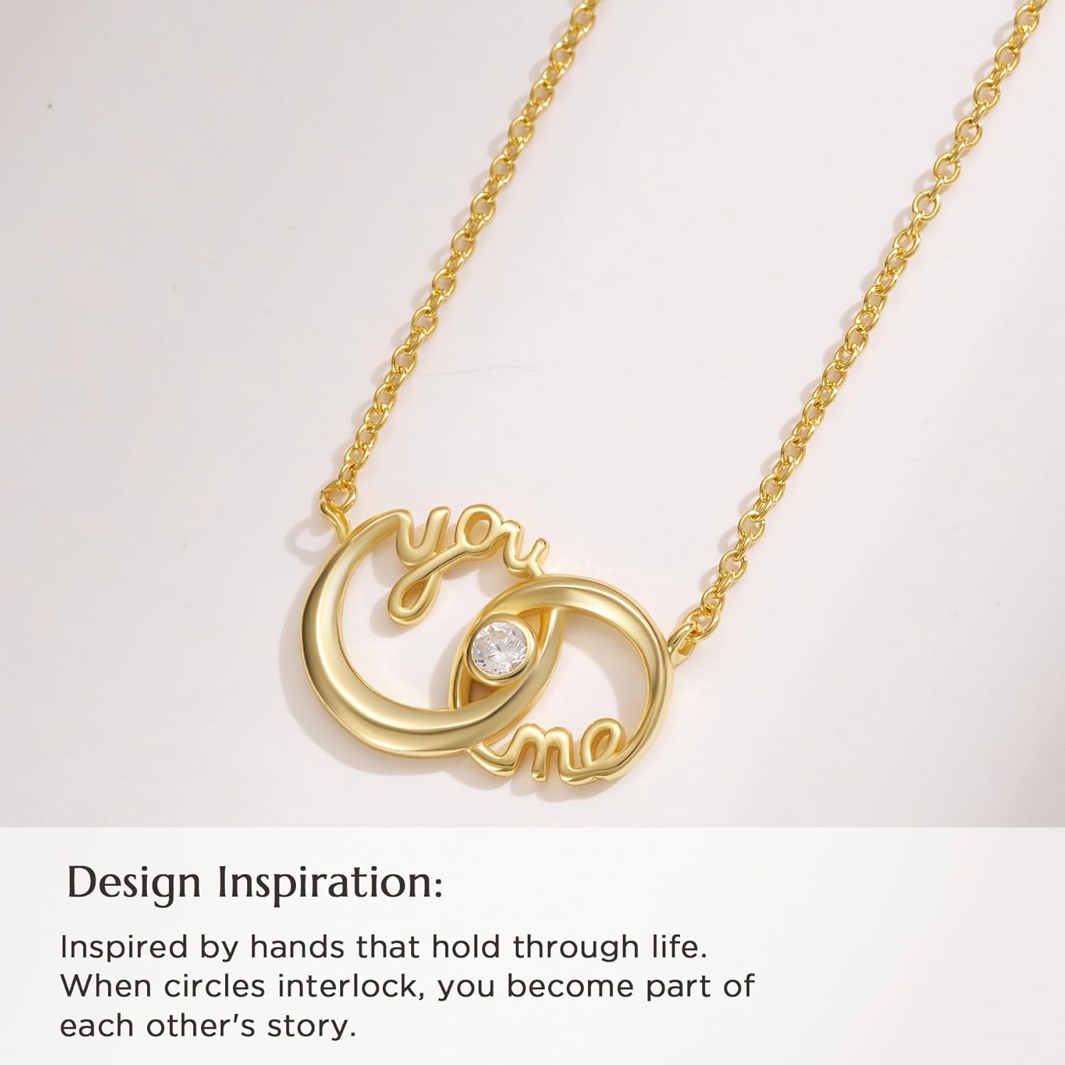 NORBU S925 You and Me Infinity Bracelet Gift for Women, Gold over Sterling Silver Link Charm Bracelet with Interlocking Circle, Jewelry Gift for Birthday Valentine Mothers Day Christmas with Gifts Box - Image 4