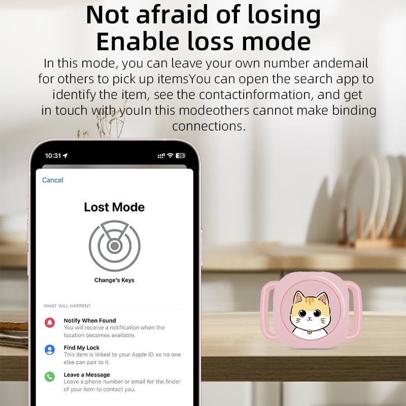 Tracker for Lost Pets/Items, No SIM Needed,XTag Global Finder with Apple Find My, Global Location​,​Only Supports iOS Mobile System,Remove The Insulation Sheet Before use (White)
