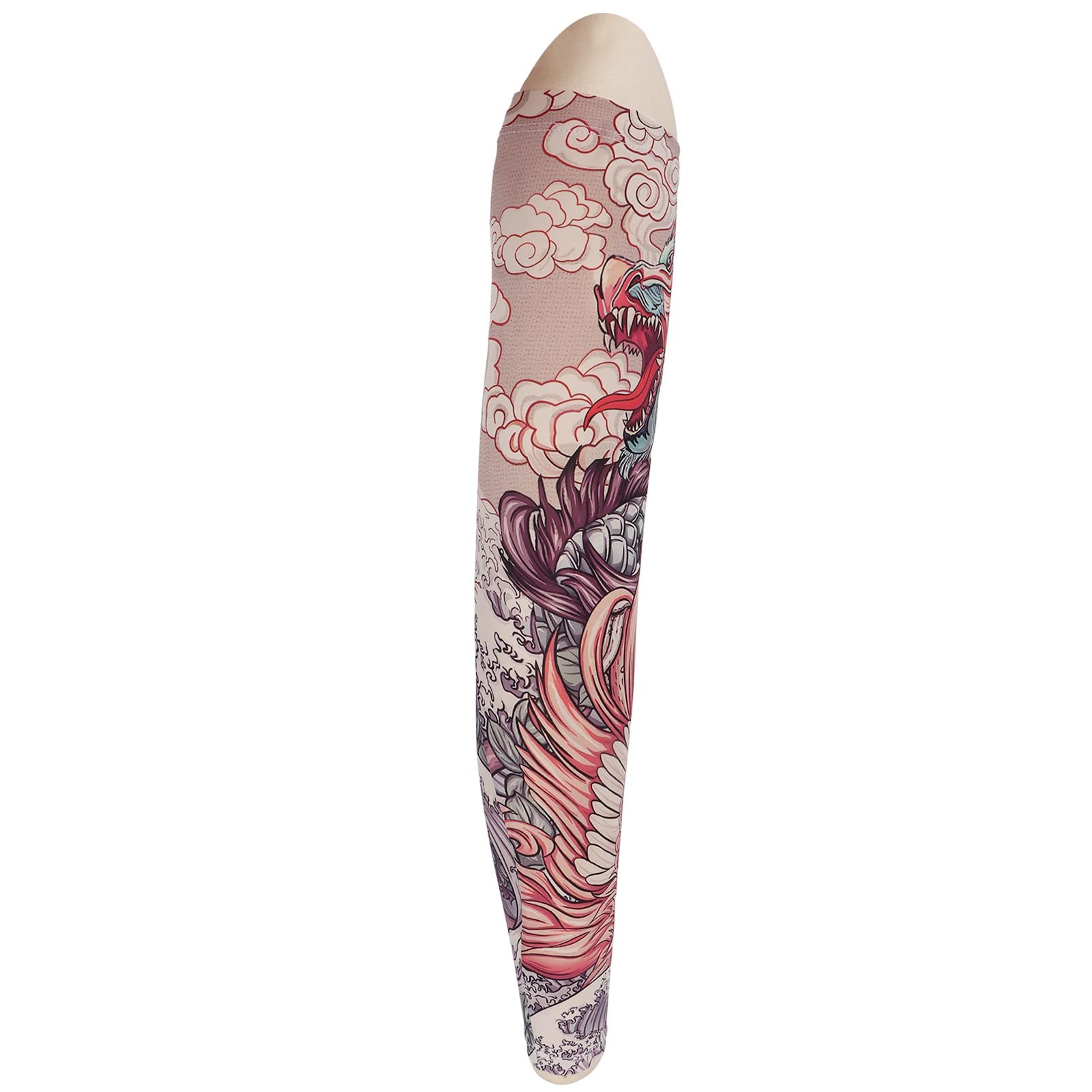 Manchon Bras, Manchette Bras Femme, Manchons de Bras, Protection UV UPF 50+ Respirant Haute élasticité Taille Libre sans Couture Manchons de Bras de Tatouage pour Hommes Et Femmes