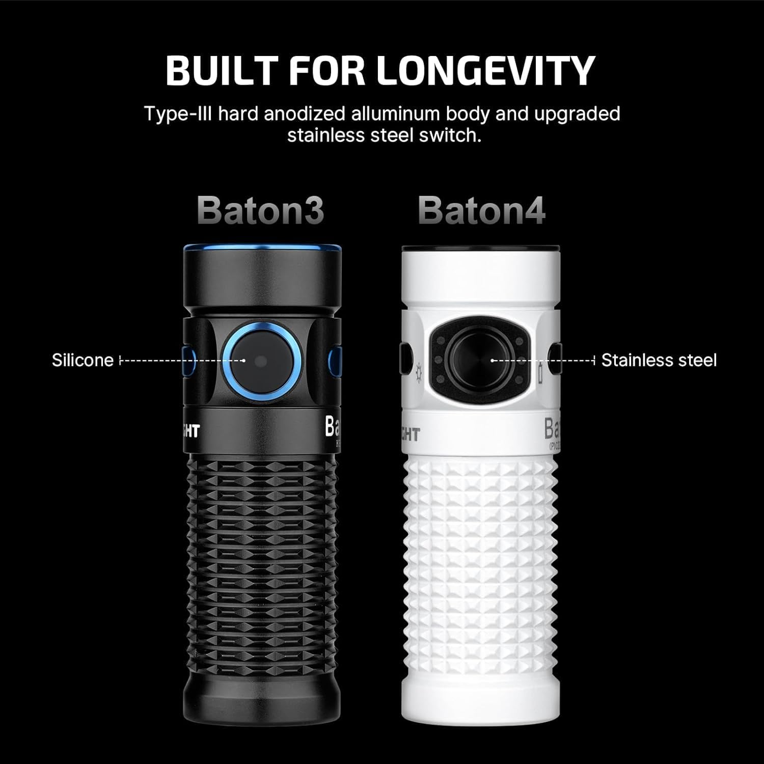 OLIGHT Baton4 Premium Edition EDC Flashlights 1300 Lumens with Type-C Charging Box, Powered by Rechargeable Battery, Small Bright Light IPX8 Waterproof for Emergencies, Outdoors (Guidance) - Image 9