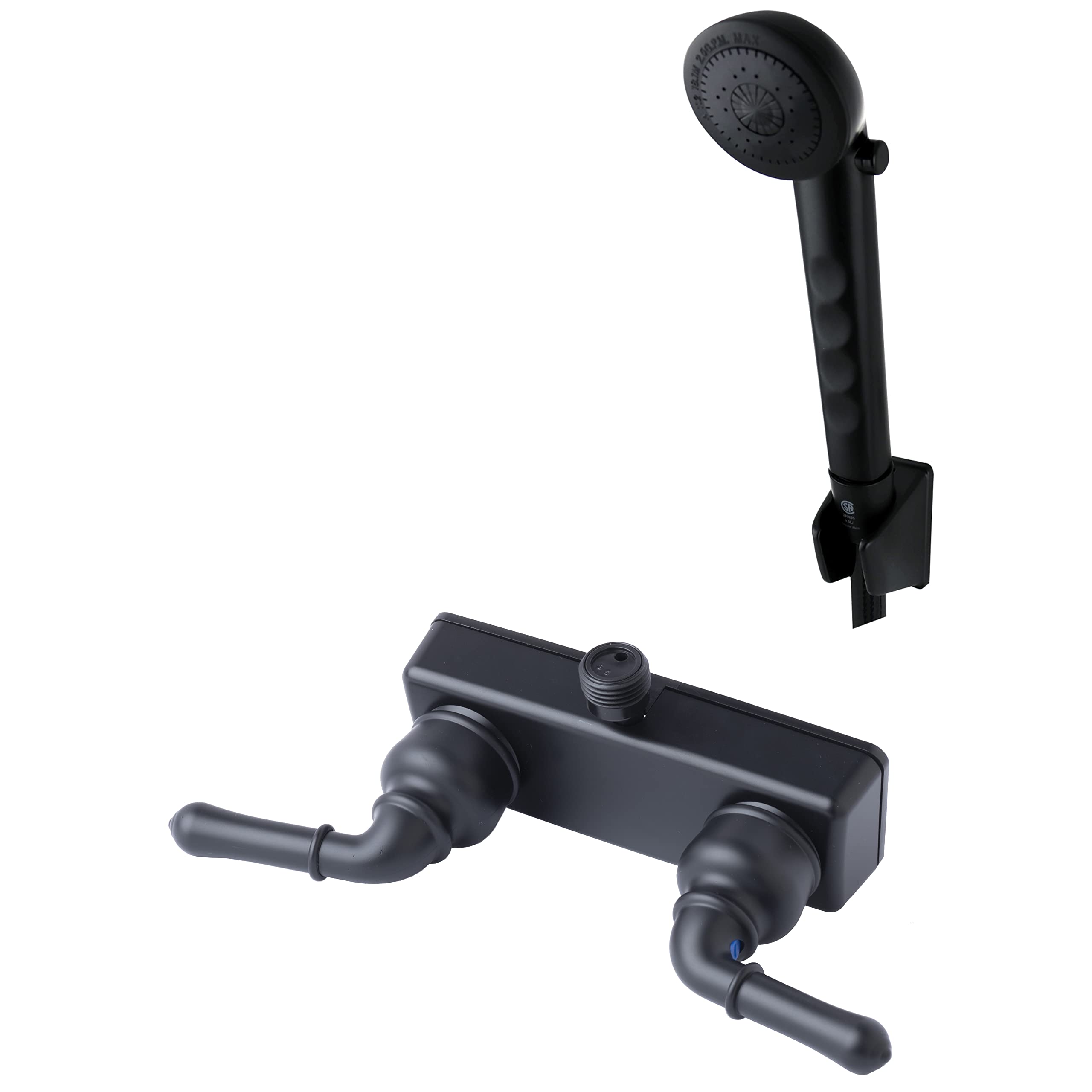 Laguna 3220BK/4120BK - Valvola di ricambio per camper e camper, con due maniglie in ottone, con finitura nera