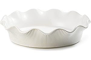 Ceramic Deep Pie Pan for Baking