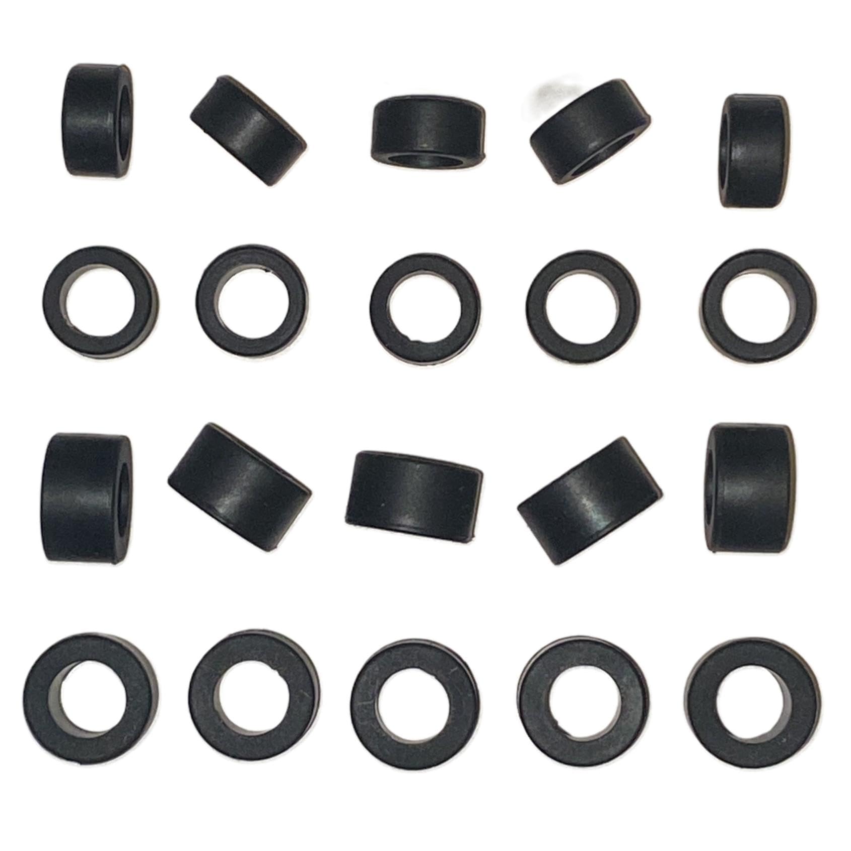 SSC 10 Front & 10 Rear M Type Tyres for Slot Cars, 6mm Wide Super Grip Tyres, Replacement Tyres Compatible for My First, MR1 Cars, Spare Tyres for Scalextric Slot Cars, Slot Car Accessories โ image 1