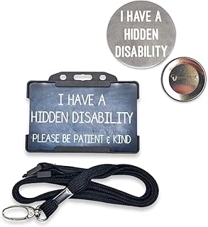 Hidden Disability ID card with Lanyard and x1 large badge - Hidden Disability ID Card - Lanyard - Disability Awareness