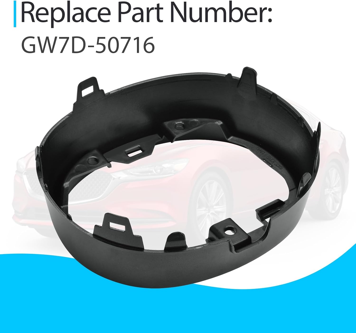 Front Grille Emblem Mount Bracket Replace GW7D-50716 Compatible with Mazda 6 2020-2021