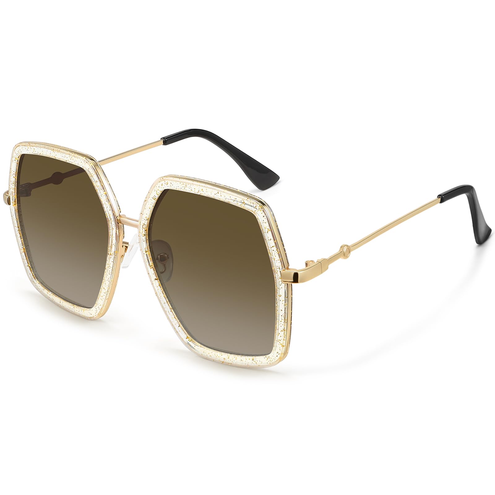 STORYCOAST Oversized Square Sunglasses Womens Retro Shades Luxury Big Sun Glasses UV400 Protection S8696