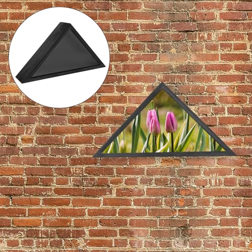 Protéger drapeau poussière boîte triangulaire bois avec couvercle transparent Gatuida