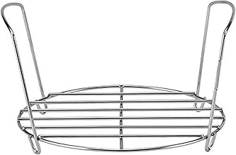 Stainless Steel Wire Roasting Rack with Handles - Durable 18/8 Stainless Steel, For Healthier Meals, Multi-Use Rack for Roasting & Serving, Fits 6-Quart & 8-Quart Cookers, Dishwasher Safe