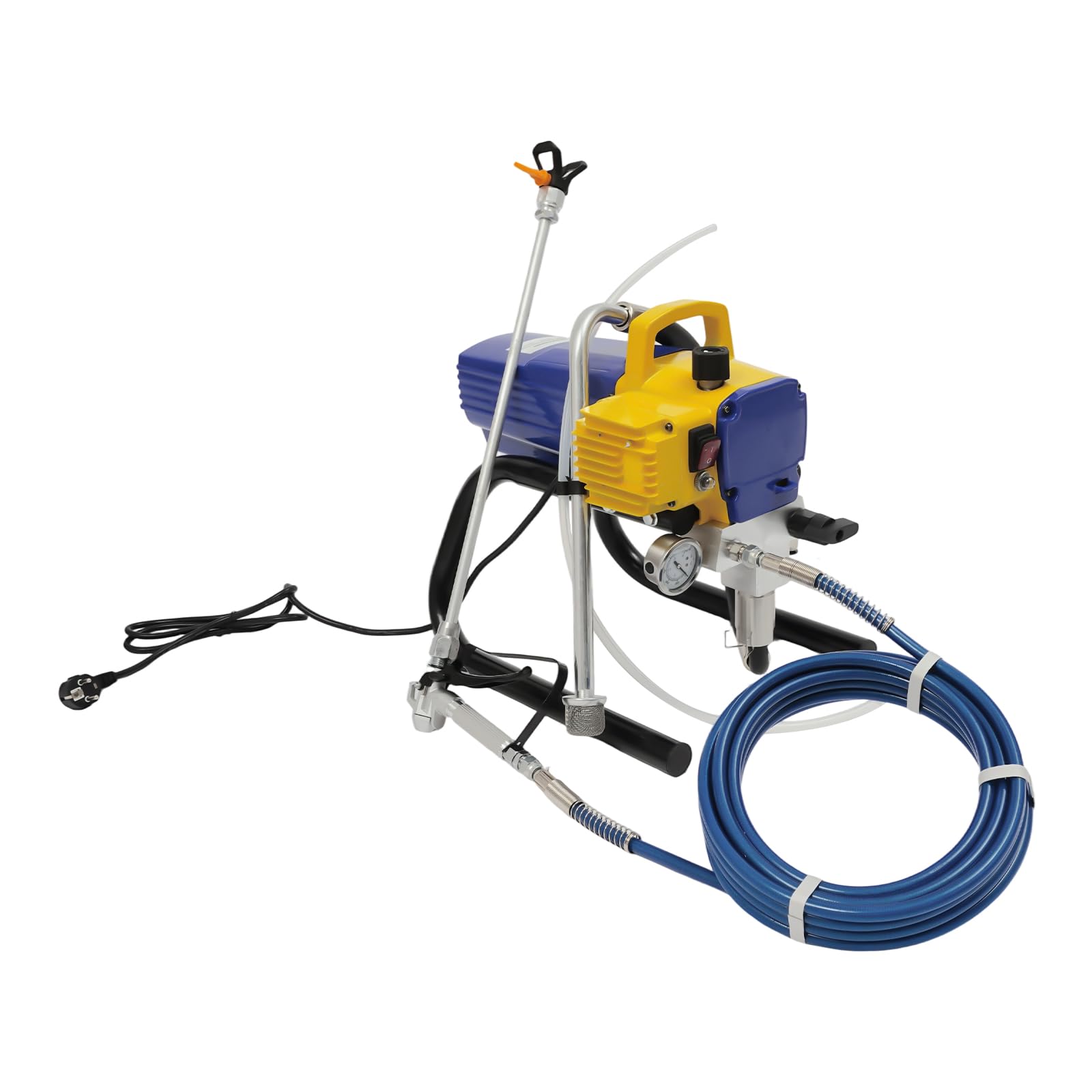 Pulverizador de pintura para pared, sistema de pulverización de pintura sin aire, pistola de pintura eléctrica con manguera de alta presión de 9 m, 1800 W