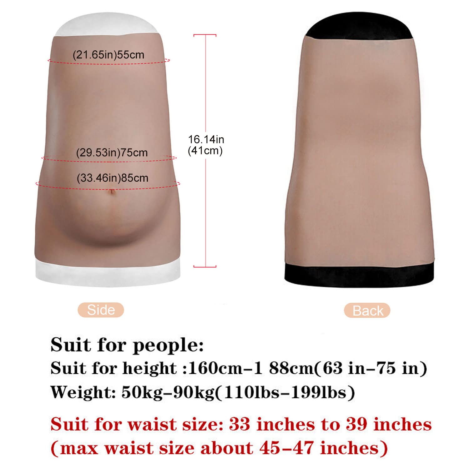 Ejoyous Fake Pregnancy Belly valse zwangerschapsbuik , siliconen
