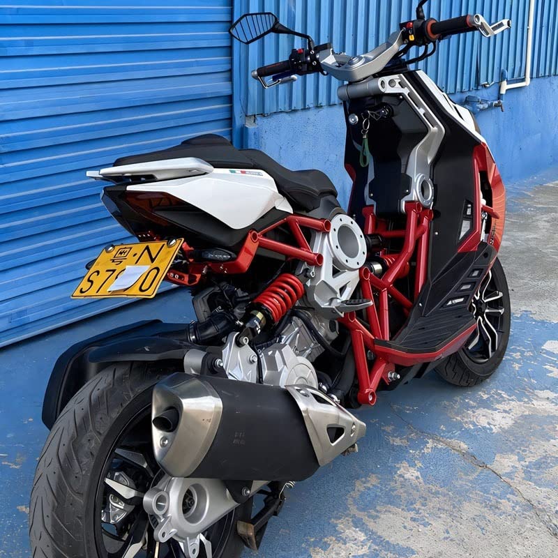 DABAUR Für Fit Italjet Dragster 200 / 250i / 125/400 Kennzeichenhalter Blinkerhalter Kennzeichenleuchte Für Italjet Dragster (Farbe : 3)