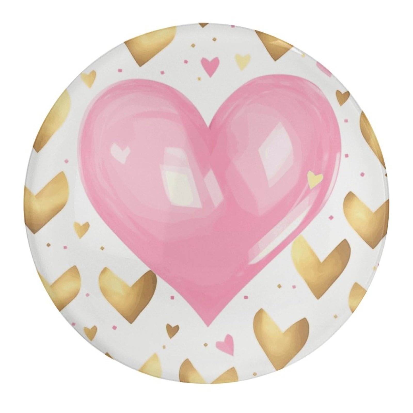 Fekiloot Style Gold Pink Heart Refrigerator Magnet Fridge Magnet1 Pcs