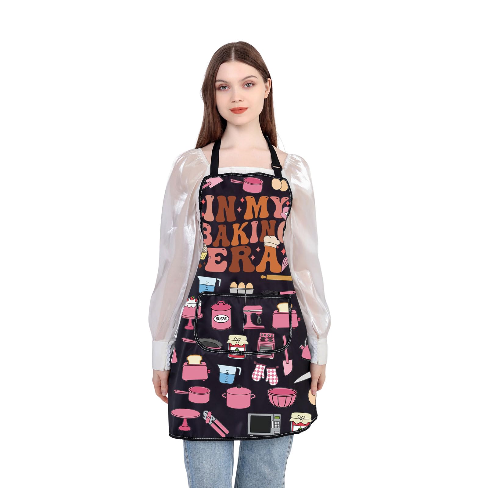 WSNANG Funny Baking Aprons with Pockets In My Baking Era Apron Bakers Gifts Pastry Chef Gift