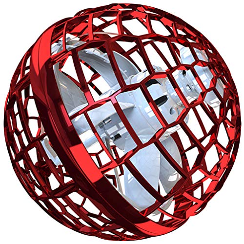 Flying Ball Spielzeug Bunte RGB Light Fly Ball Drohne Spielzeug Wiederaufladbare Flying Spinner für Kinder (Rot)