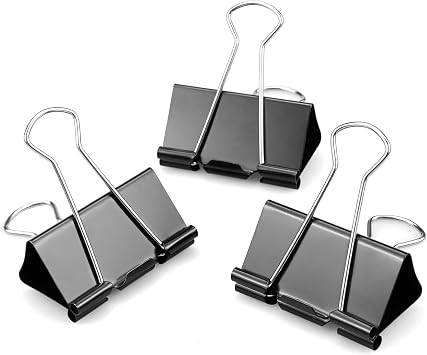 60 Pack Large Binder Clips 1.6 Inch Binder Paper Clip | Big Paper Clamps for Office, School, Home