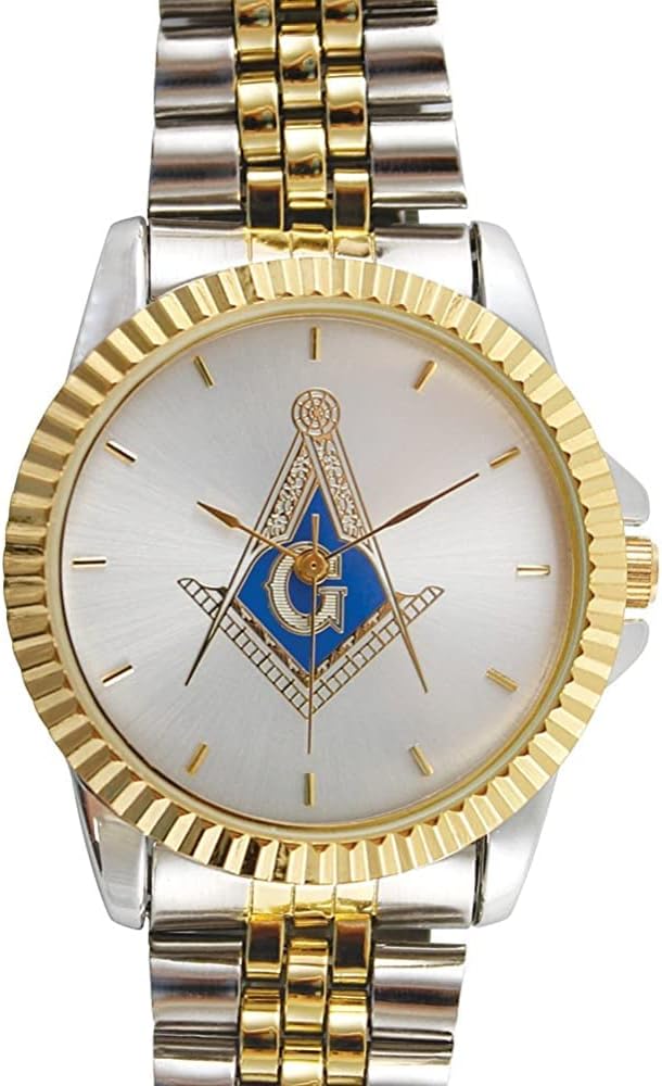 A-3135 Masonic Metal Band Wrist Watch