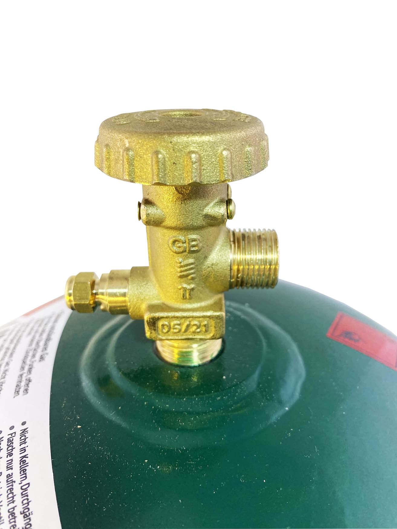 GARDINGER leere befüllbare 1,9 kg Propangasflasche mit Sicherheitsventil (Alternative zur GAZ R904)