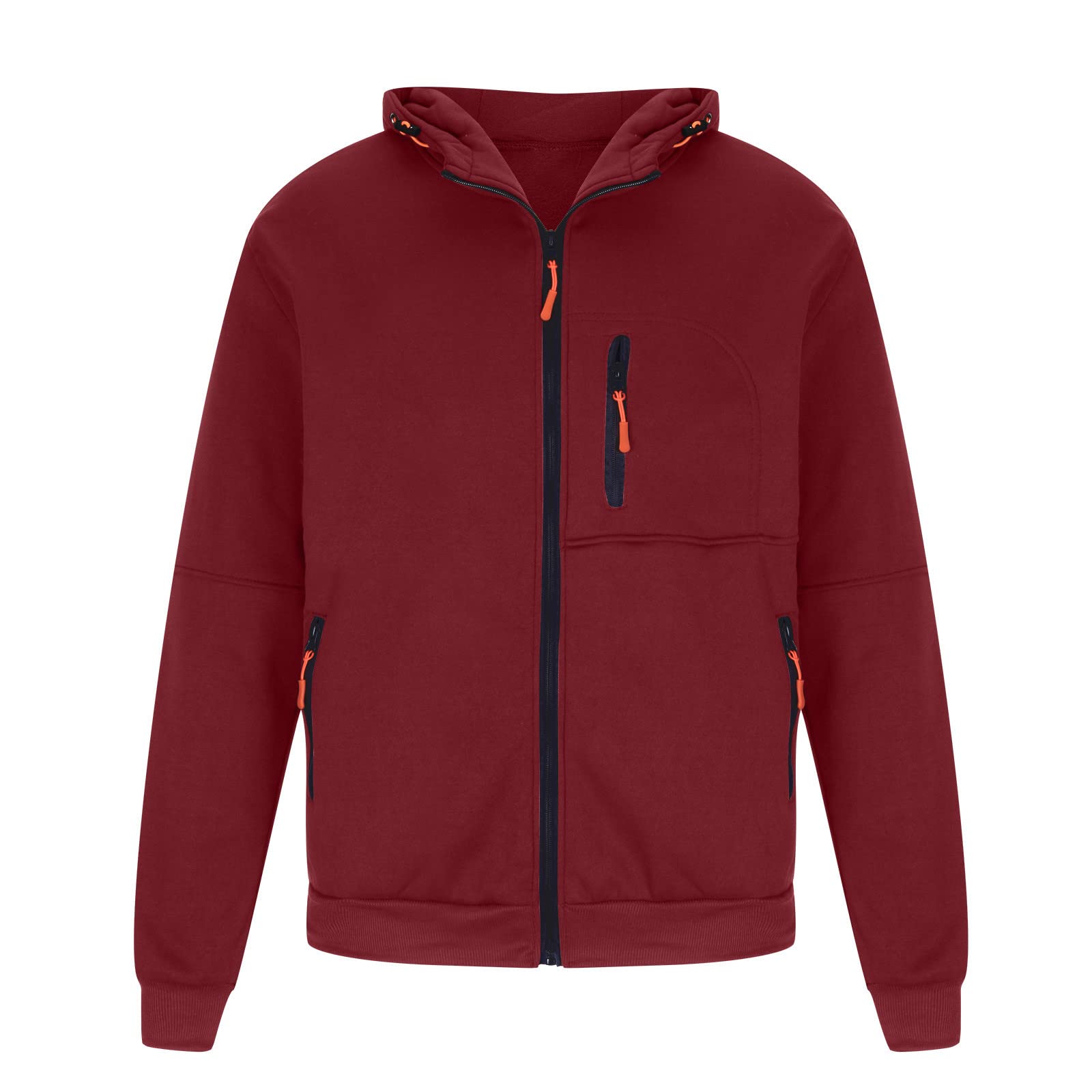 Felpa Uomo Con Zip E Cappuccio Giacca Sportivo Invernale Caldo Comfort | Giacca Uomo Perfetta Per Trekking Sport E Tempo Libero, Design Funzionale Per Attività Outdoor Nelle Giornate Fredde