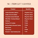 Pyaar Ka Pitara 14-Item Rakhi Gift Hamper for Brother and Bhabhi - Bhaiya Bhabhi Rakhi Set, Evil Eye & Lumba Rakhi, Roli-Chawal, Dry-Fruit Laddoos, Choco-Nuts, Candles, Mukhwas, Tea & more gallery image