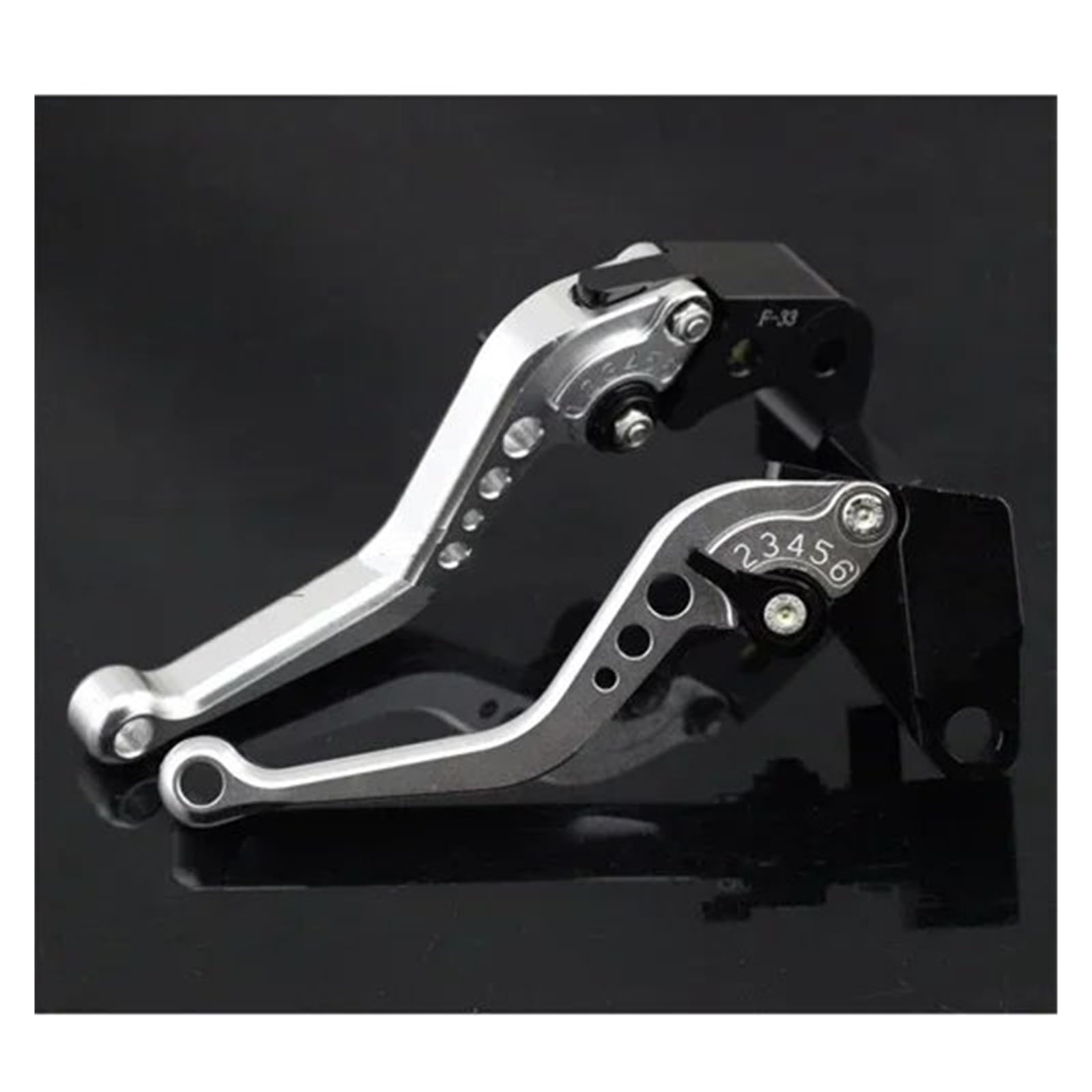 Tingyus Silver Motorbike Brake Lever For Tdm 900 Bt1100 For Bulldog Fz6 Motorcycle Cnc Control Handles Tie Rod Short Brake Clutch Levers(Silver)