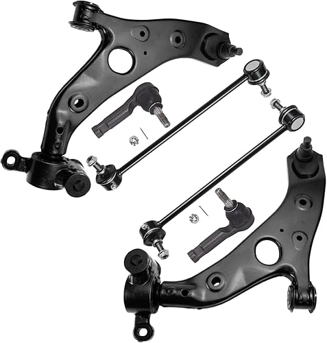 Miniatura 45 de Detroit Axle - Kit de brazos de control delanteros de 6 piezas para Toyota Corolla 2014-2019, 2 brazos de control inferiores con rótulas, 2 varillas