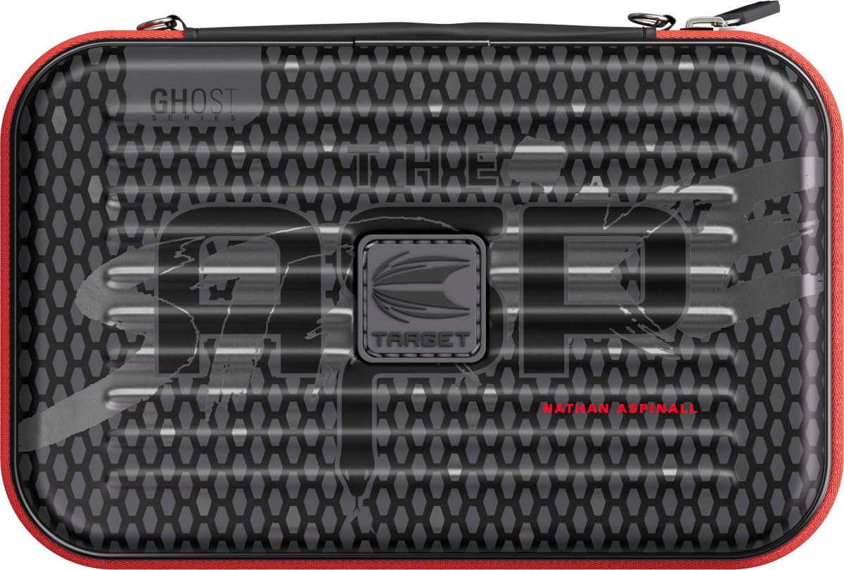 Target Darts Nathan Aspinall Ghost Series XL Takoma Wallet Regular – Dartkoffer schwarz/weiß | The Asp“ Darttasche mit Reißverschluss | professionelles Zubehör | Platz für 6 komplett montierte Darts
