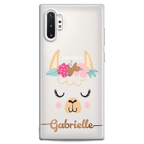 Miniatura 1 de Cavka Funda compatible con Samsung A91 A70 A52 A51 A50 A20 A11 A12 A13 A14 A03s A02s Cute Llama Initials Print Soft Custom Kawaii Alpaca Monogramas