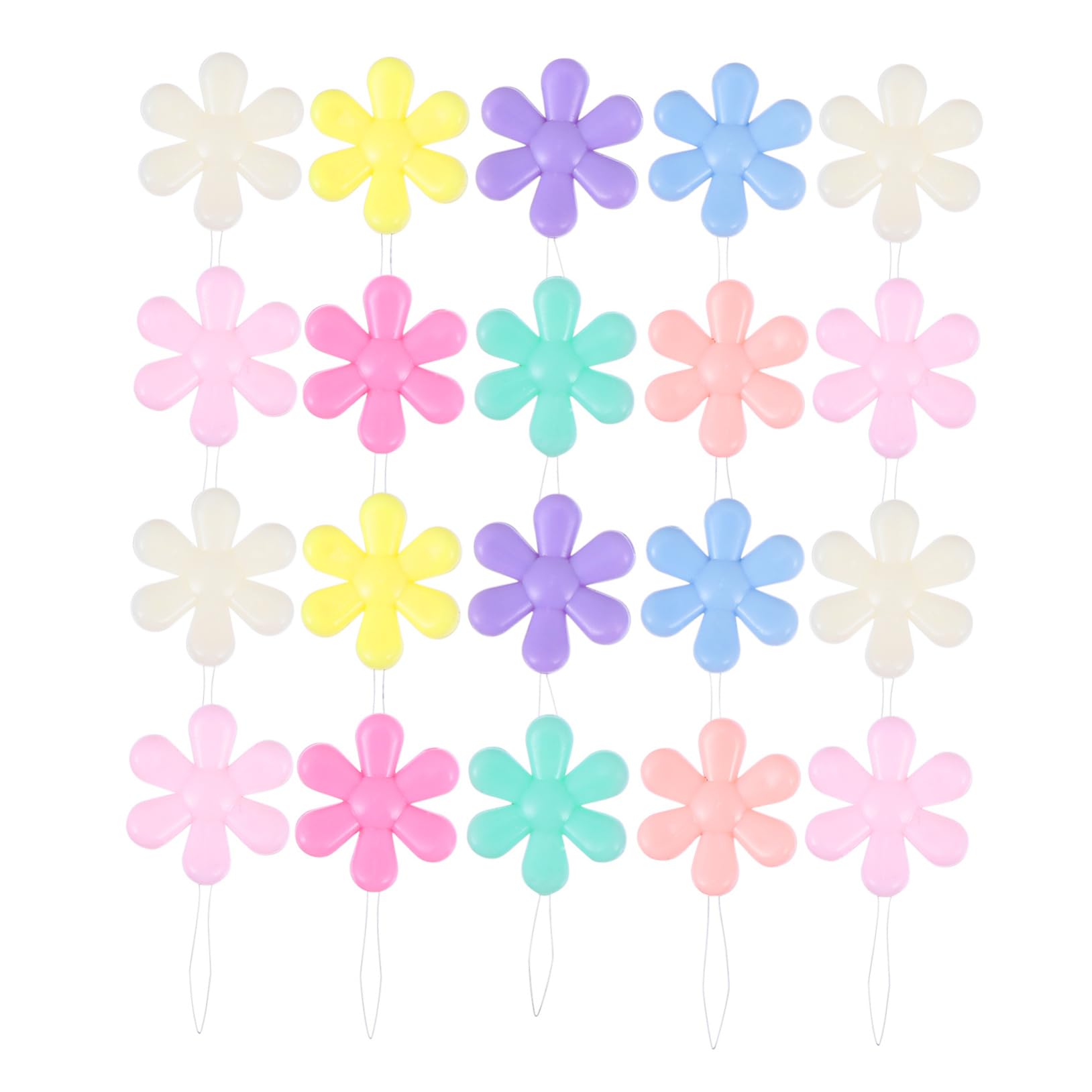 FONDOTIN 20Pcs Portable Needle Threader Tool for Sewing Knitting Quilting Embroidery Flexible Wire Loop for Easy Needle Eye Insertion for Hand Machine Use