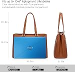 LOVEVOOK Laptop Tote Bag for Women 15.6 Inch Waterproof Leather Computer Bags Women Business Office Work Bag Briefcase