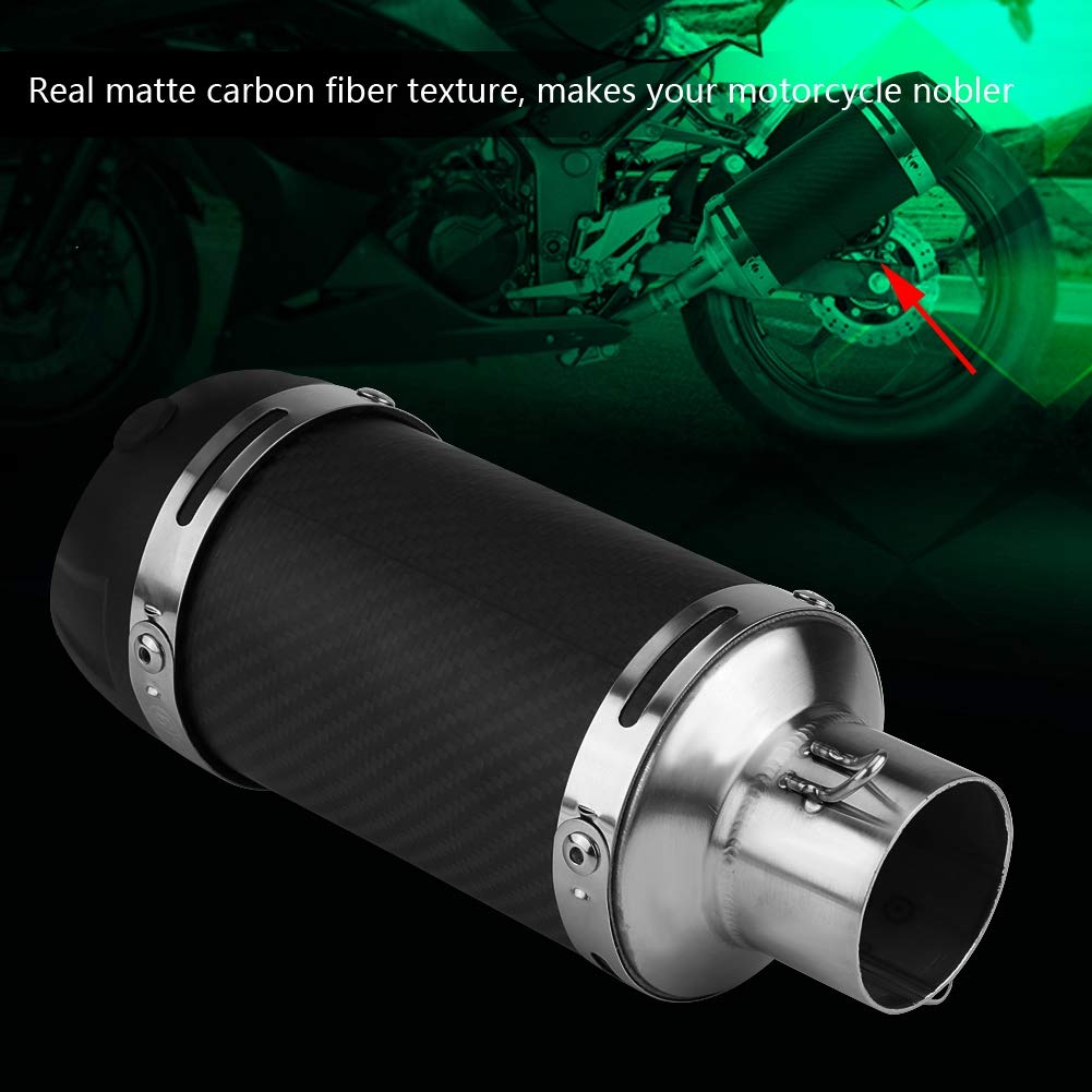 Manguera de escape silenciosa universal, cola de tubo de escape, punta de escape de acero inoxidable con DB Killer para moto Scooters