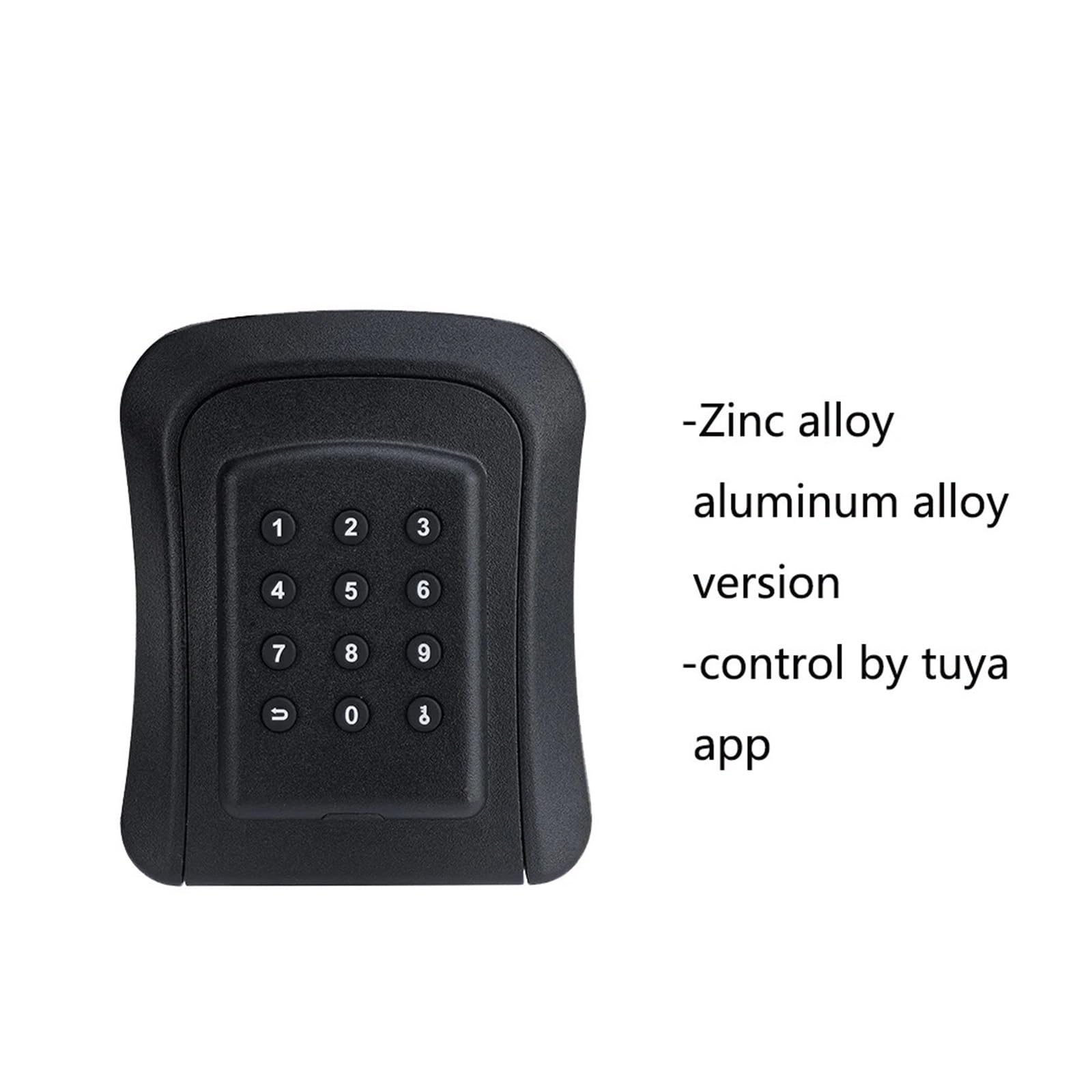 Caja de bloqueo de almacenamiento de llave inteligente IPX5, caja fuerte de aleación con contraseña dinámica a prueba de agua, caja de seguridad con Control remoto Bluetooth, Caja Fuerte Pequeña(Tuya