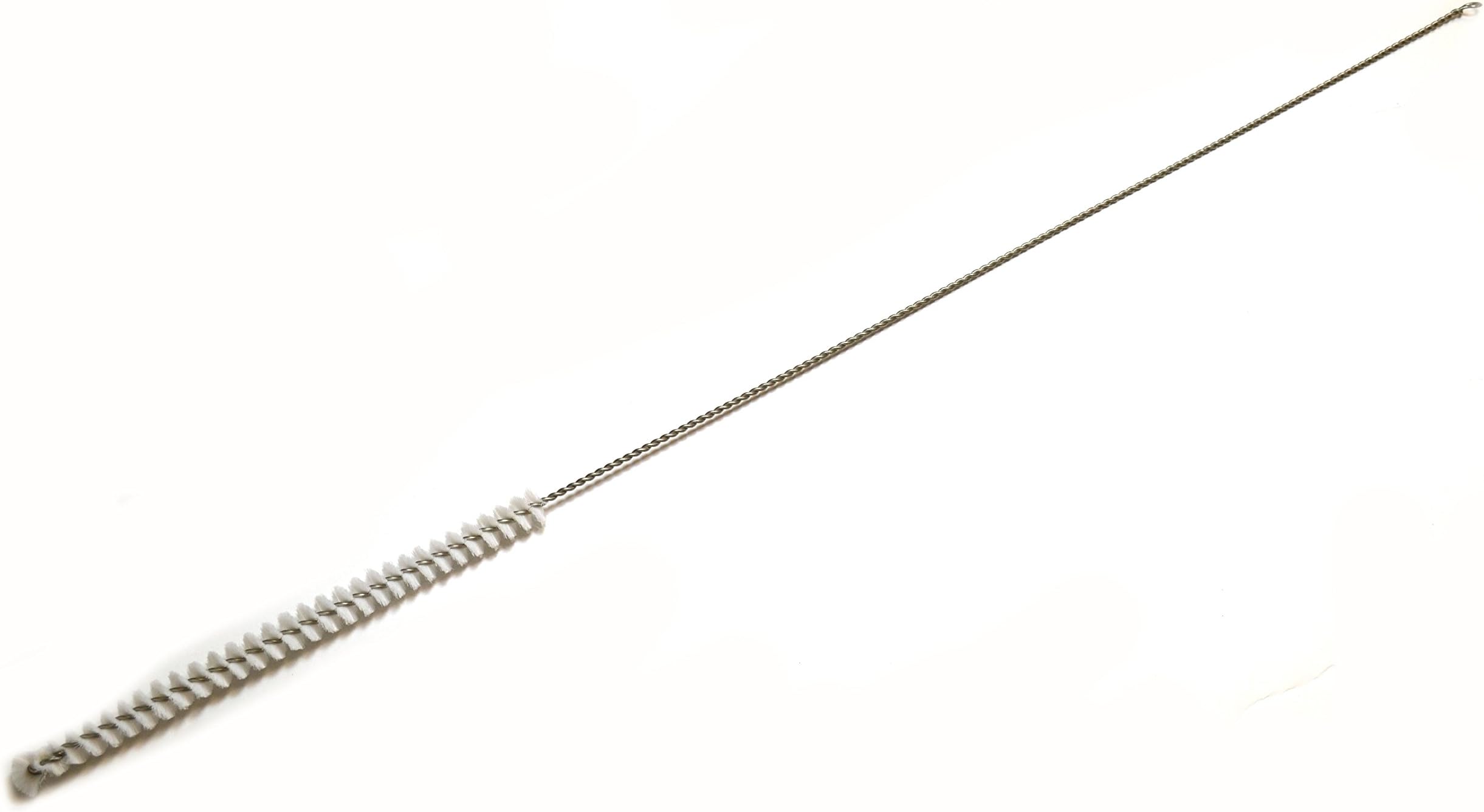 EISCO 5PK Nylon Burette Cleaning Brushes, 31" - Twisted Stainless Steel Wire Handle - Ideal for 50ml Burettes, Labware, Glassware, Tubes, Vents, Narrow Spaces