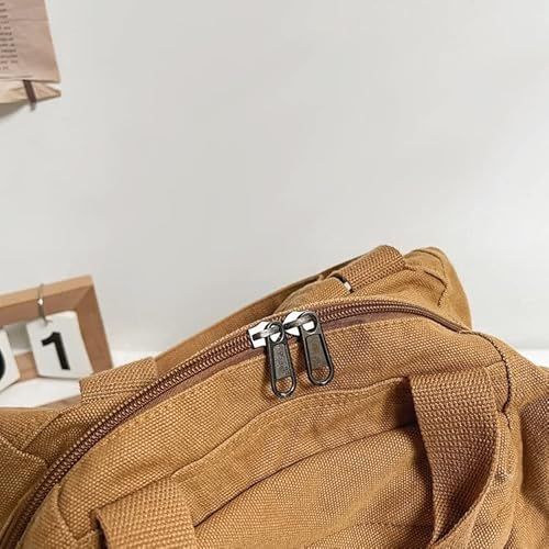Sumleno Small Boho Canvas Backpack For Women Vintage Style Outdoor Travel Bag Casual Daypack Grunge Aesthetic Hippie Y2K Backpack thumb #7