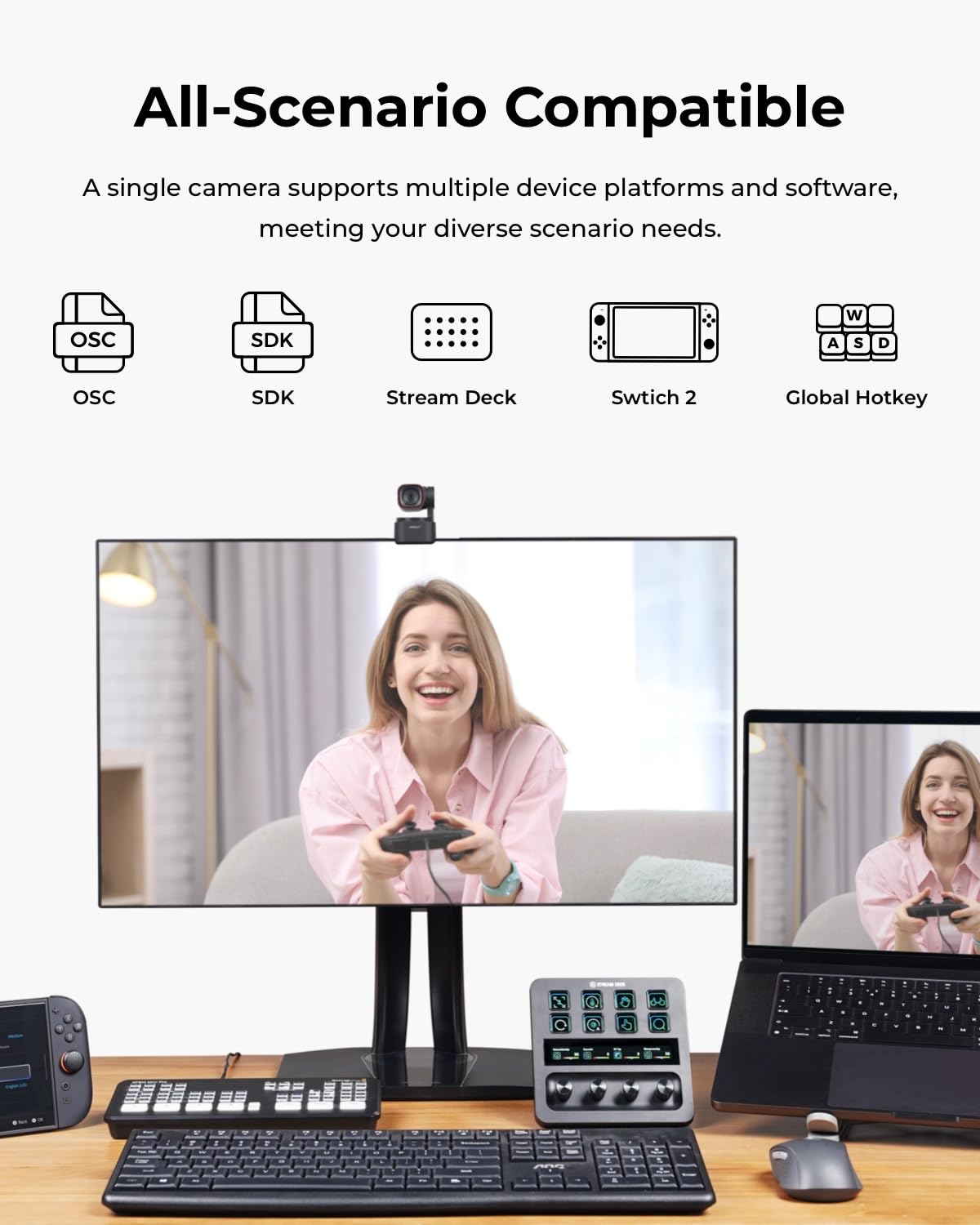 OBSBOT Tiny 3 Lite Webcam Bundle mit Smart Remote 2 und Vox SE Mikrofon