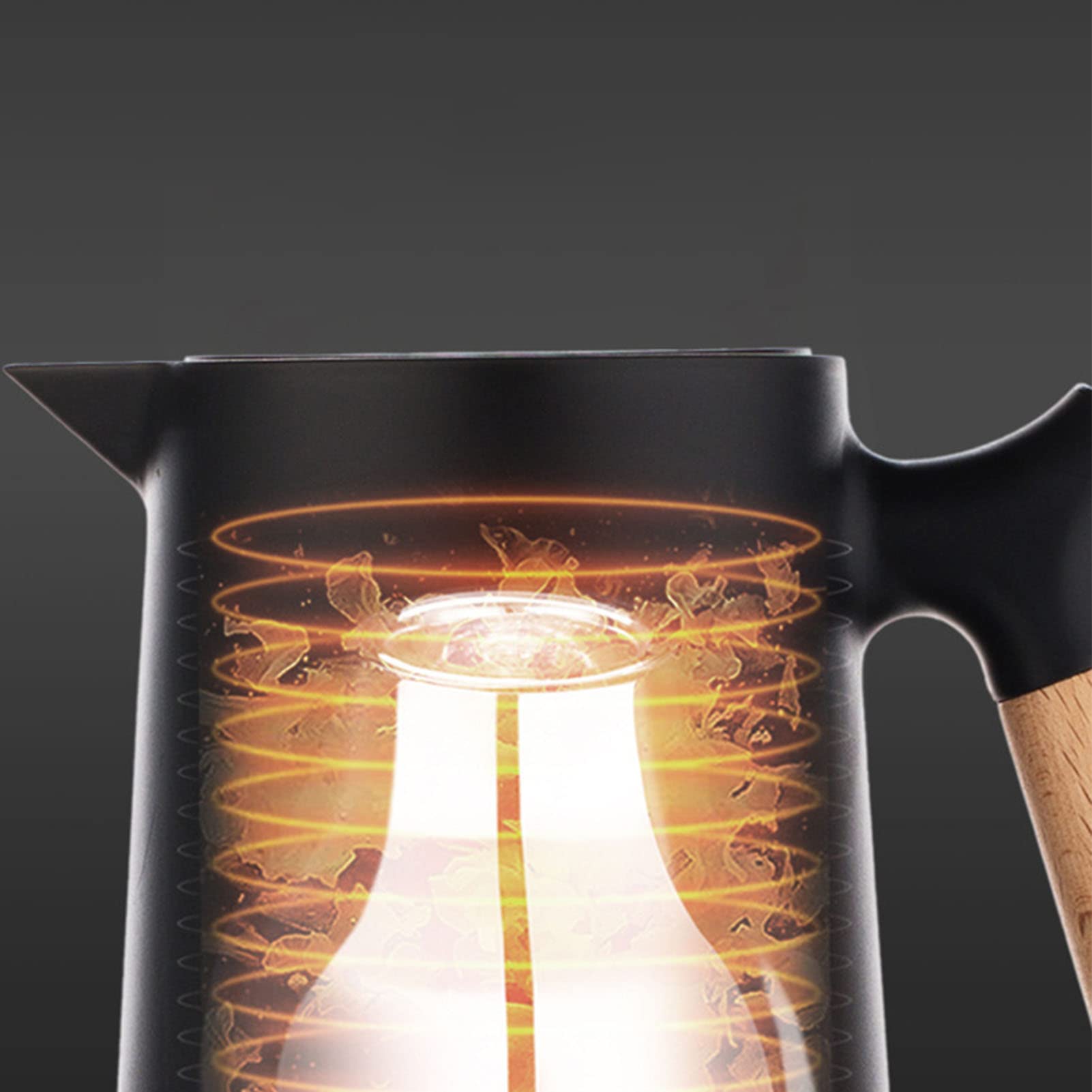 34oz/1L Thermal Coffee Carafe, Double Wall Vacuum Insulated Coffee Tea Pot with Glass Liner & Wooden Handle - Image 3