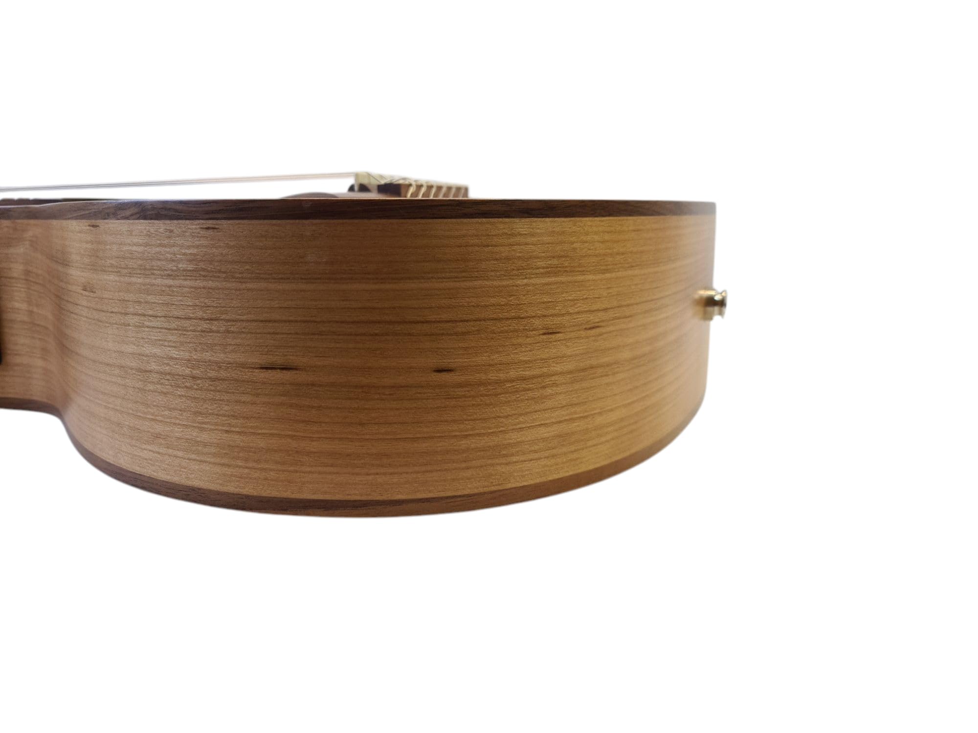 Konzertgitarre 4/4 vollmassiv WoidBua SS200 – massive Fichtendecke & Kirsche – mit Preamp, Tuner, Gurt & Gigbag – Klassikgitarre für Anfänger & Profis – warmer Klang, perfekte Ansprache