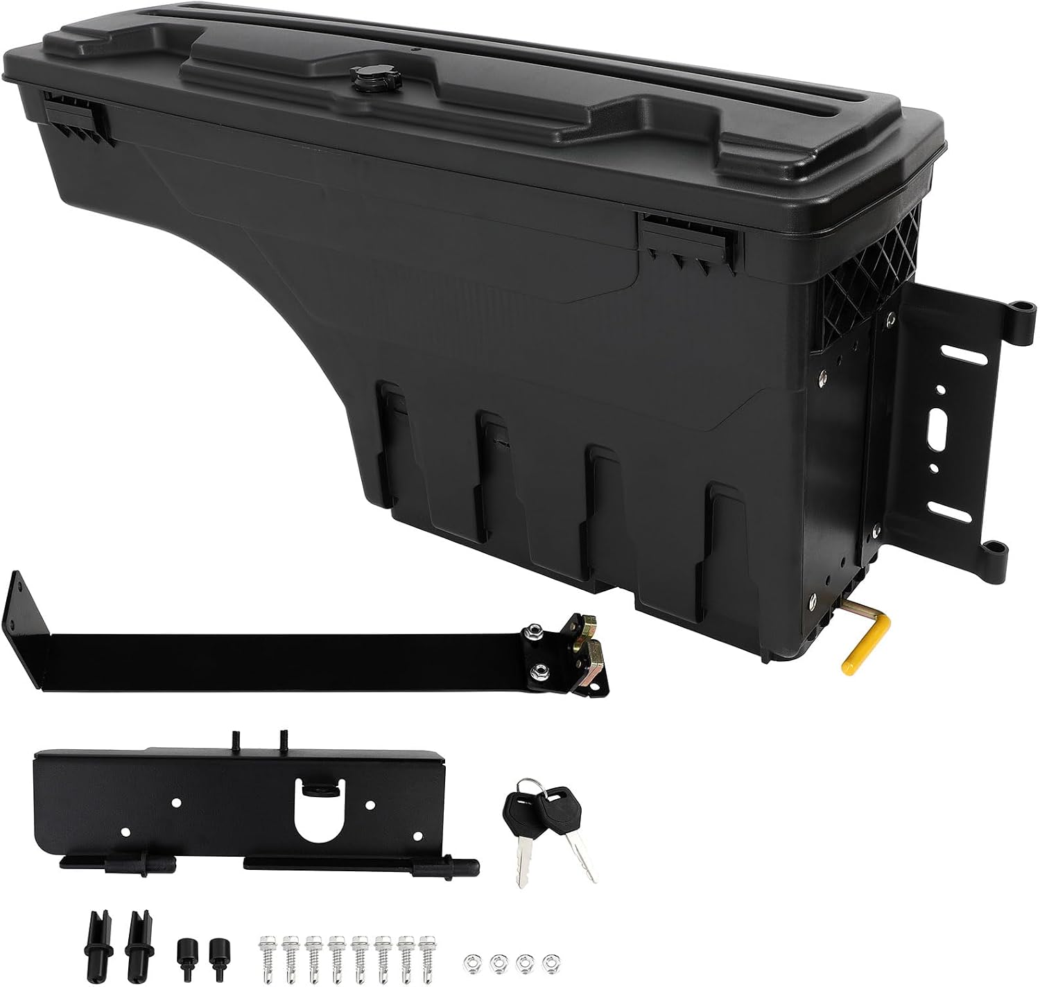 SCITOO Truck Bed Tool Box for Ford F-250 F-350 F-450 Super Duty 1999-2016 Left & Right Side,Multi-Compartment Dividers Organized Storage,Heavy Duty & No-Drill Installation