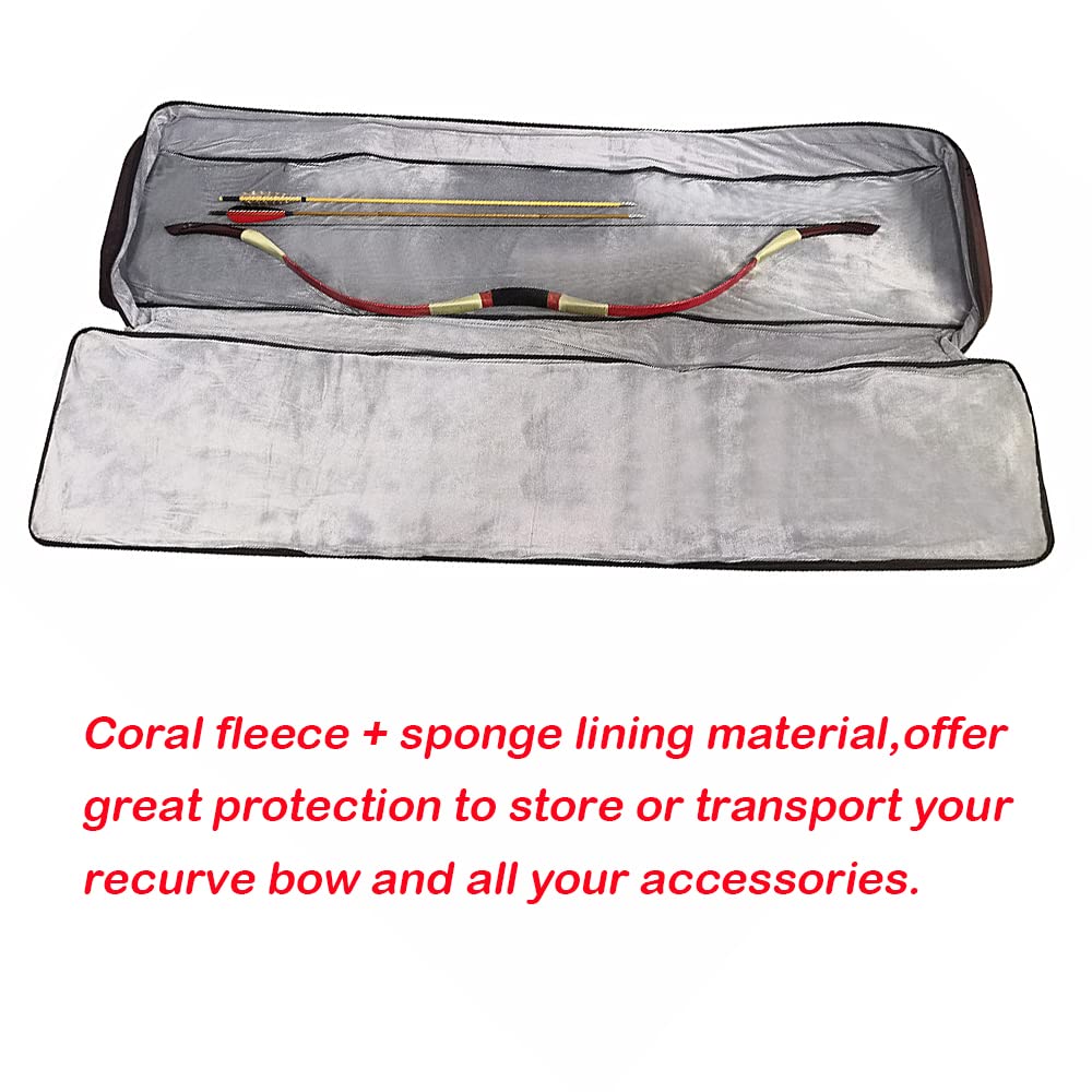 AMEYXGS Sac d'arc Classique de tir à l'arc étui à Arc Long 65/67 Pouces Sac à Arc en Tissu Oxford Support pour flèches et Accessoires